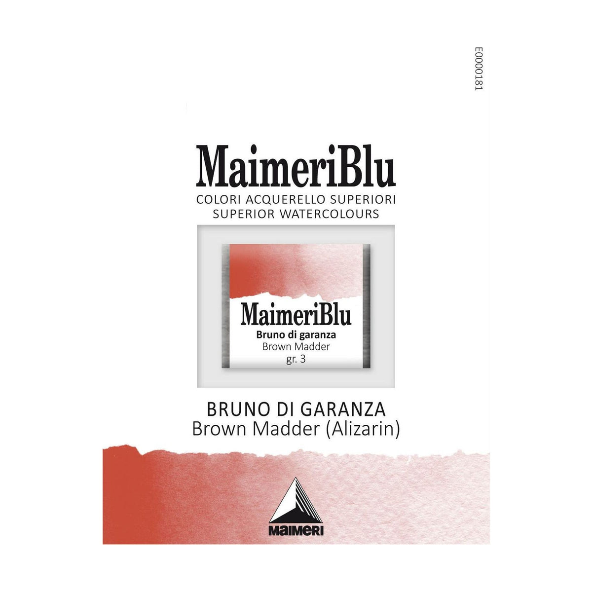 Akvarell festék MAIMERI Blu – félszilkés 1,5 ml – Alizarin barna krapp