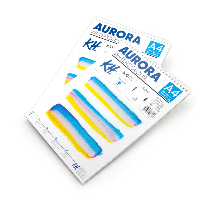 Akvarell spirál blokk AURORA cold press - 12 lap (2)