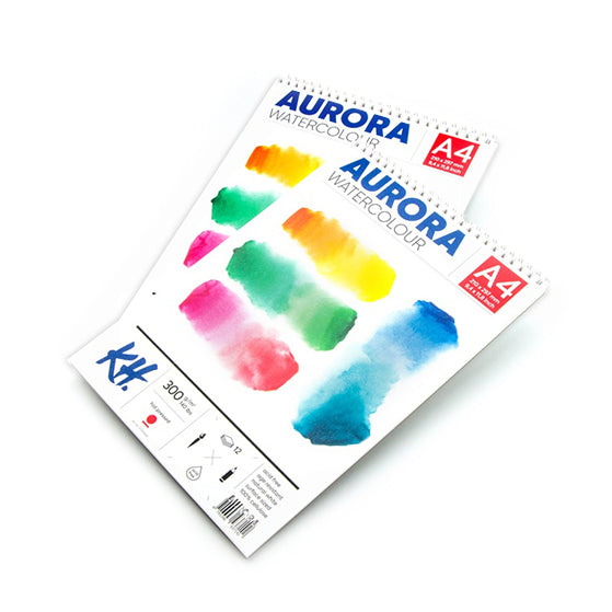 Akvarell spirál blokk AURORA hot press - 12 lap (1)