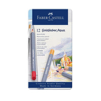 Akvarell színes ceruzák Goldfaber Aqua szett 12 szín / fém tok