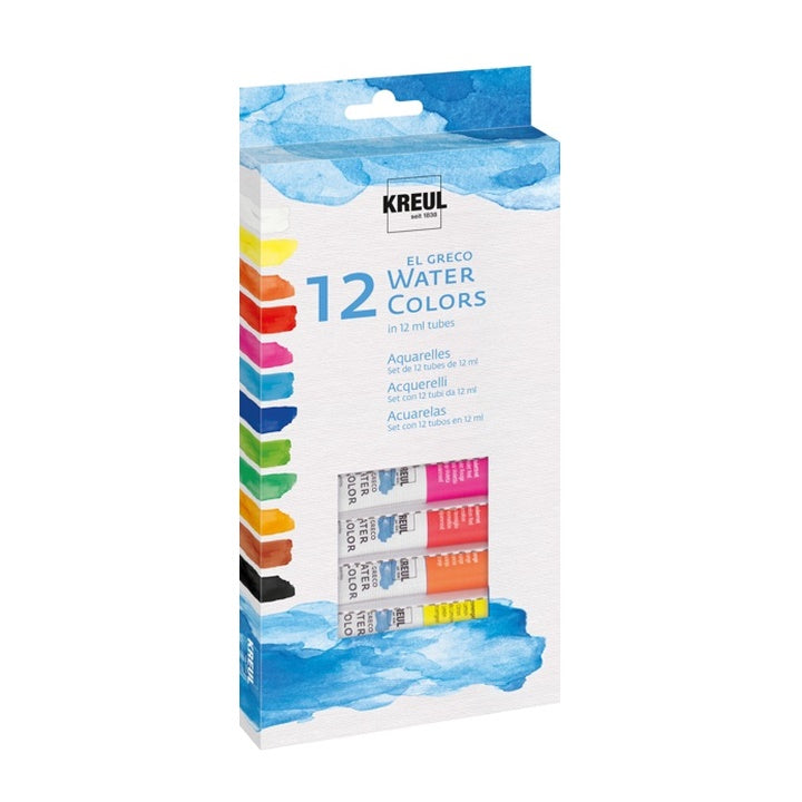 Akvarellfesték el Greco KREUL / 12 x 12 ml