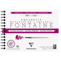 Akvarelltömb CLAIREFONTAINE Fontaine CP extra fehér 300 g 18 x 24 cm - 12 lap