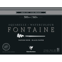 Akvarelltömb CLAIREFONTAINE Fontaine CP fekete 300 g/m2 48,3 x 63,5 cm - 12 lap