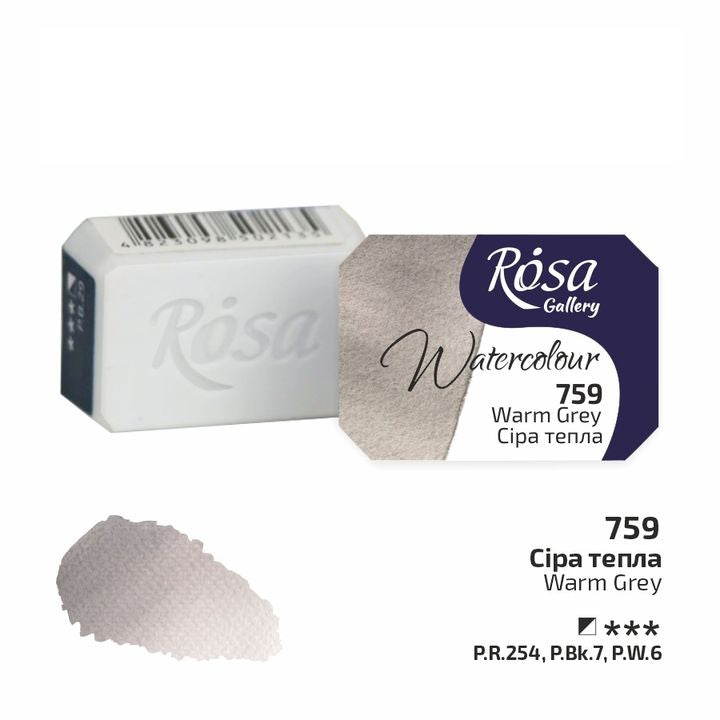 Akvarellfesték Rosa Gallery szilkés 2,5 ml – 759 teplá sivá