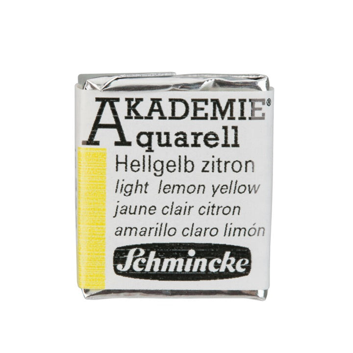 Schmincke AKADEMIE akvarellfesték 1/2 szilárd festék – 222 világos citromsárga