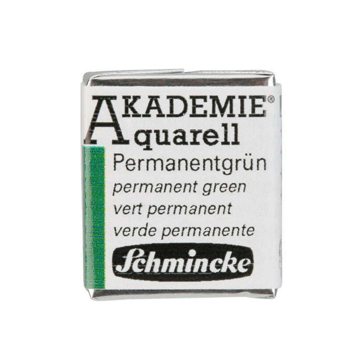 Schmincke AKADEMIE akvarellfesték 1/2 szilárd festék – 553 permanens zöld