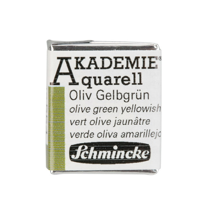 Schmincke AKADEMIE akvarellfesték 1/2 szilárd festék – 554 olívazöld sárgás