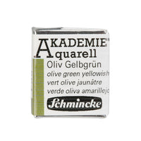 Schmincke AKADEMIE akvarellfesték 1/2 szilárd festék – 554 olívazöld sárgás