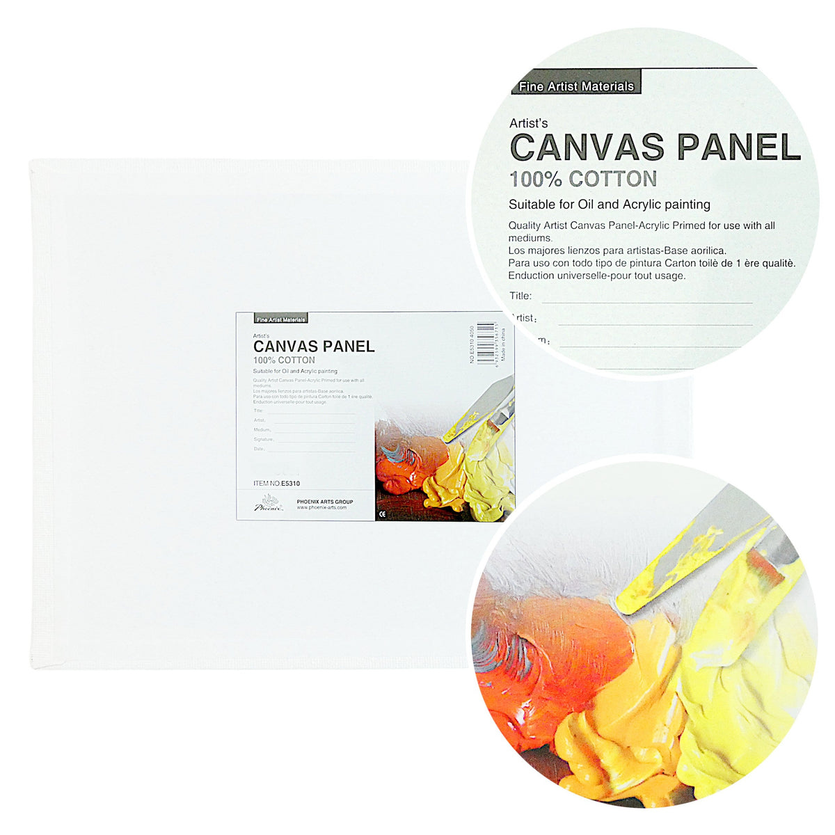 Alapozott festővászon kartonon Phoenix 50 x 60 cm – 5 db