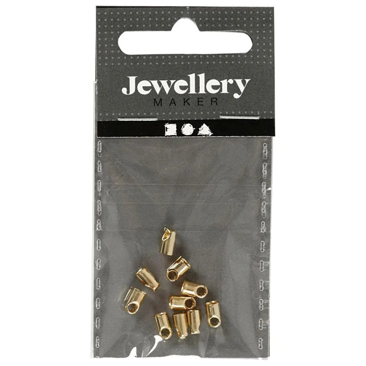 Arany ékszer végzáró kupakok, 3 mm, 10 db, 10 db (1)