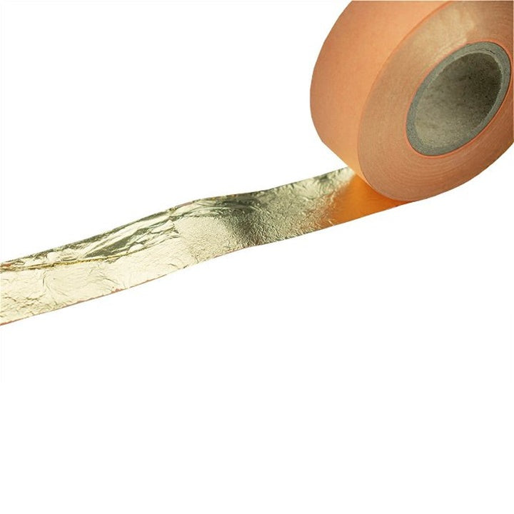 Arany fém szeletek tekercsben 2,5 cm x 50 m (3)
