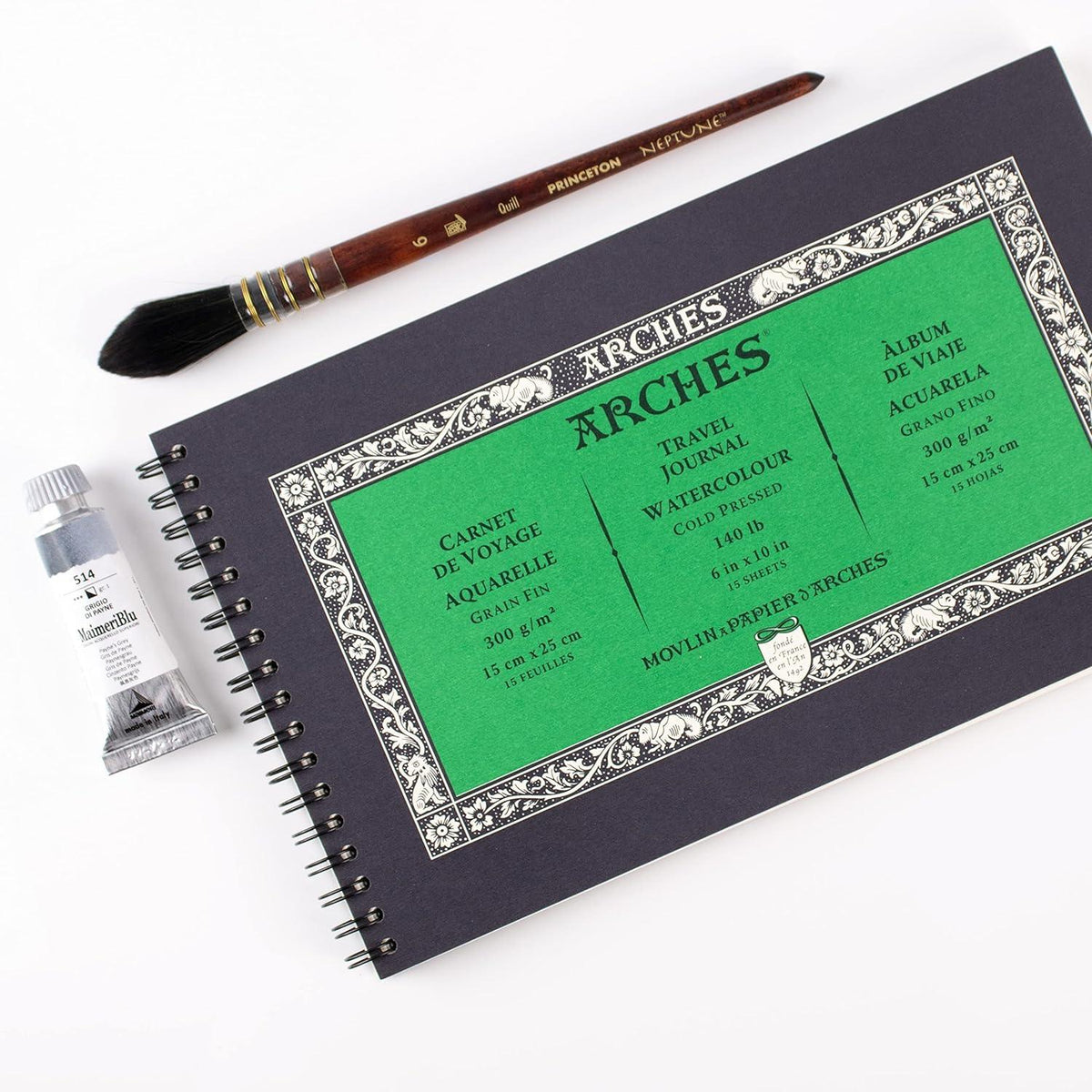 ARCHES akvarelltömb Cold Pressed 300 g/m² 15 x 25 cm – 15 lap, spirálozott