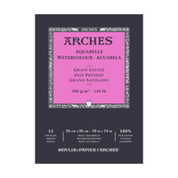 ARCHES akvarelltömb sima HP természetes fehér 300 g/m² A5 – A3 - 12 lap