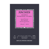 ARCHES akvarelltömb sima HP természetes fehér 300 g/m² A5 – A3 - 12 lap