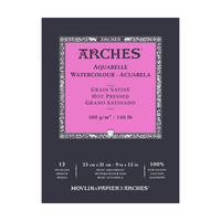ARCHES akvarelltömb sima HP természetes fehér 300 g/m² A5 – A3 - 12 lap