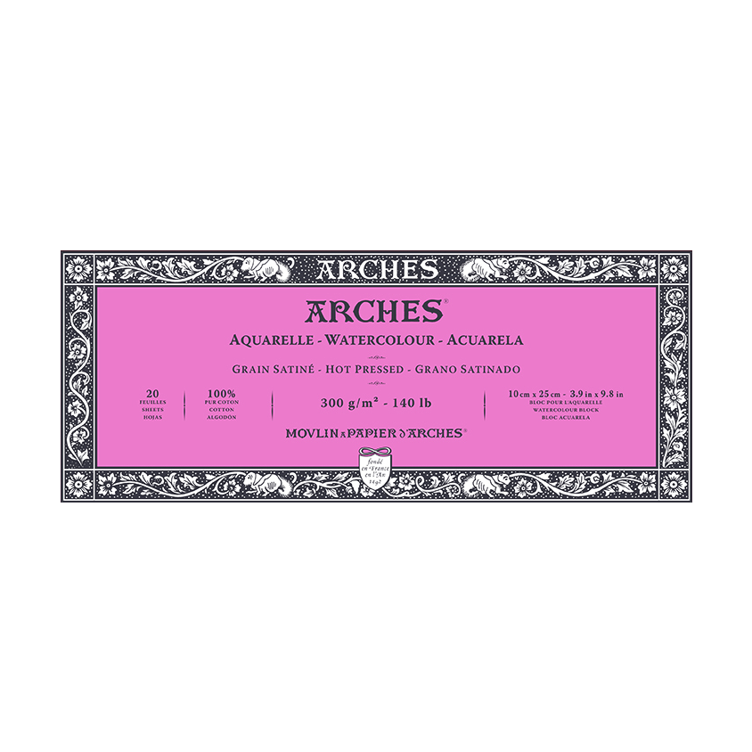 ARCHES Aquarelle akvarelltömb CP természetes fehér 300 g/m² – 20 lap