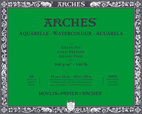 ARCHES Aquarelle akvarelltömb CP természetes fehér 300 g/m² – 20 lap