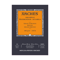 ARCHES Aquarelle akvarelltömb durva szemcsés természetes fehér 300 g/m² – 12 lap