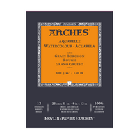 ARCHES Aquarelle akvarelltömb durva szemcsés természetes fehér 300 g/m² – 12 lap