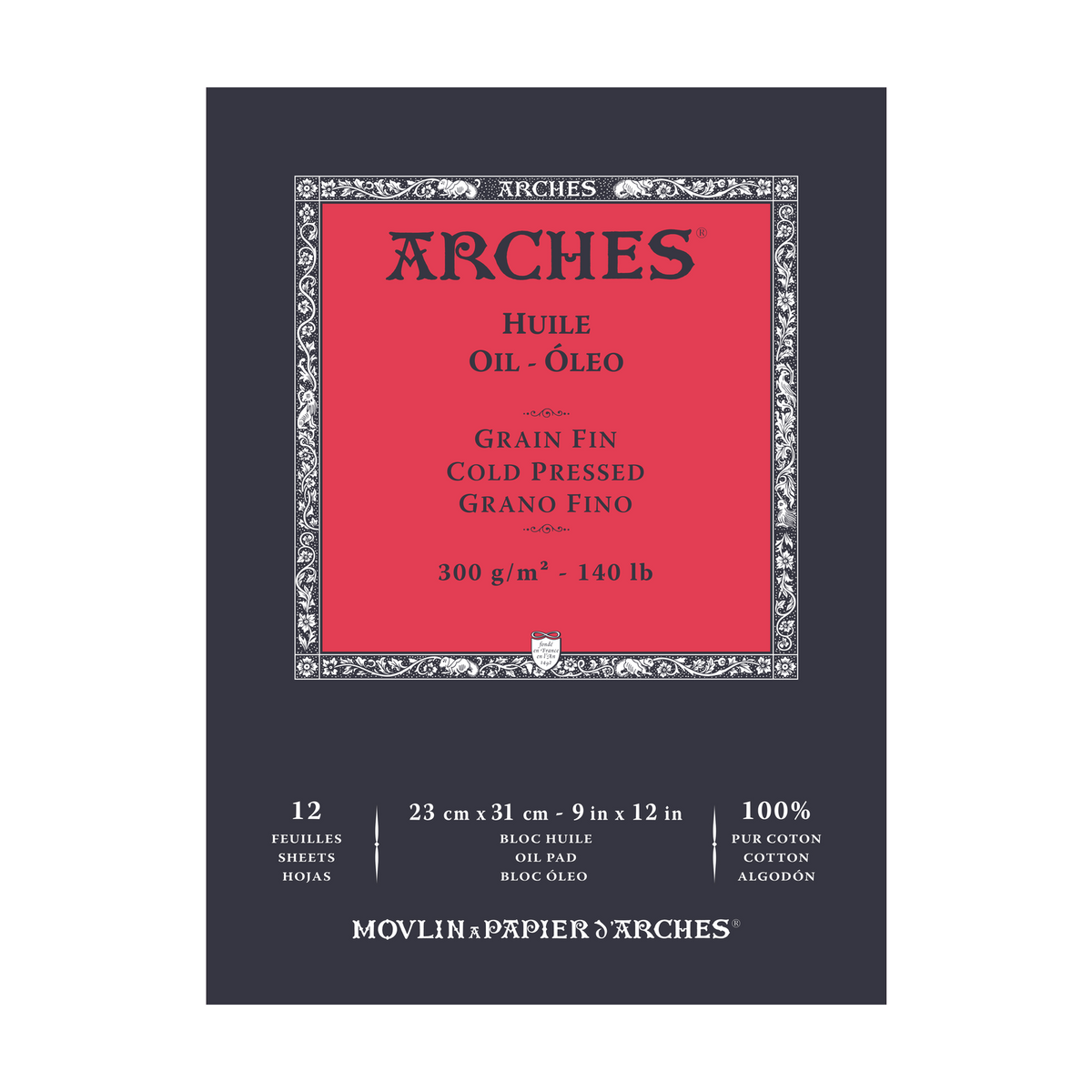 ARCHES Huile CP olajfestő tömb 300 g/m² 23 x 31 cm - 12 lap