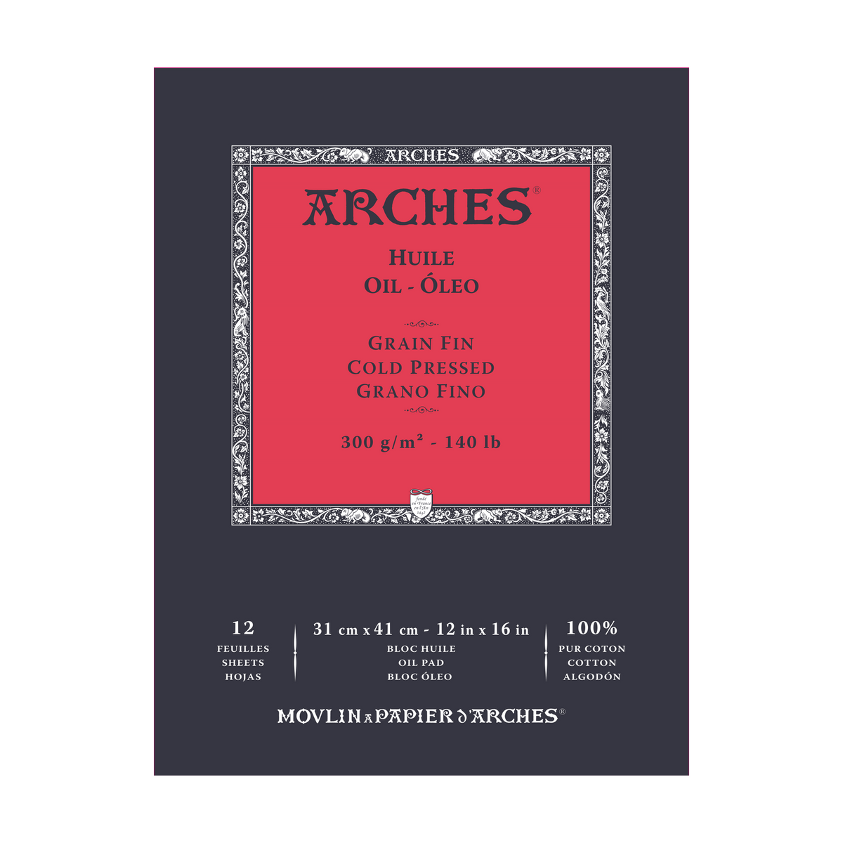 ARCHES Huile CP olajfestő tömb 300 g/m² 23 x 31 cm - 12 lap