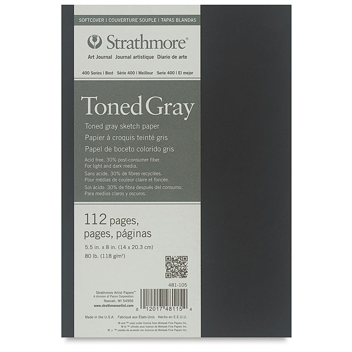 Art Journal Strathmore Színezett papír Gray puhakötésű (2)