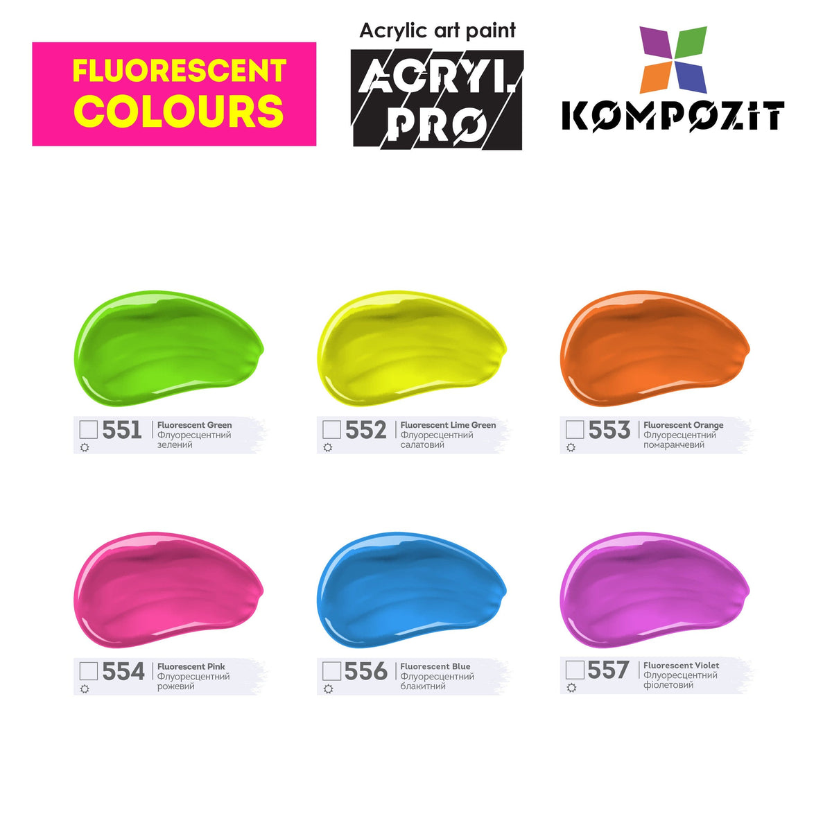Kompozit ACRYL PRO BOX akrilfesték készlet 73 x 75 ml
