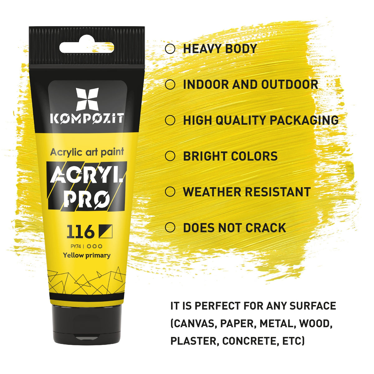 Kompozit ACRYL PRO BOX akrilfesték készlet 73 x 75 ml