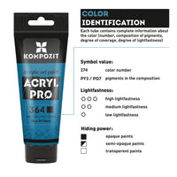 Kompozit ACRYL PRO BOX akrilfesték készlet 73 x 75 ml