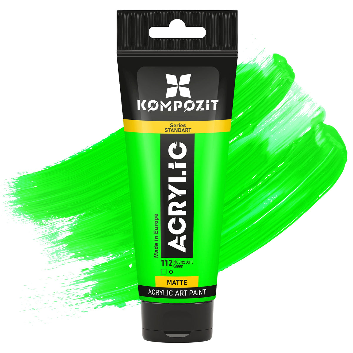 Kompozit STANDART Fluorescent akrilfesték 75 ml – 112 Fluoreszkáló zöld