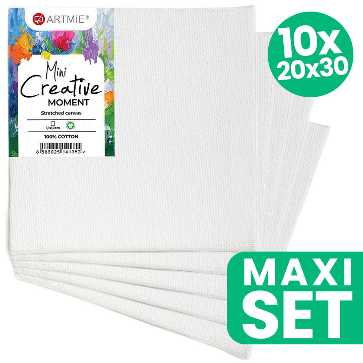 ARTMIE Mini vászonkészlet hobbi festéshez - 10 db - 20x30 cm (1)