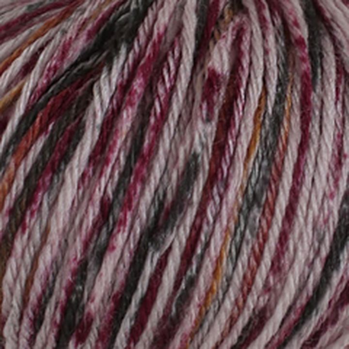 Baby merino fonal 100 m többszínű – bordó-rózsa