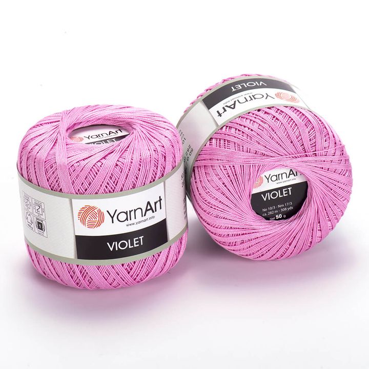 Pamut fonal YarnArt Violet 50 g – 319 rózsa