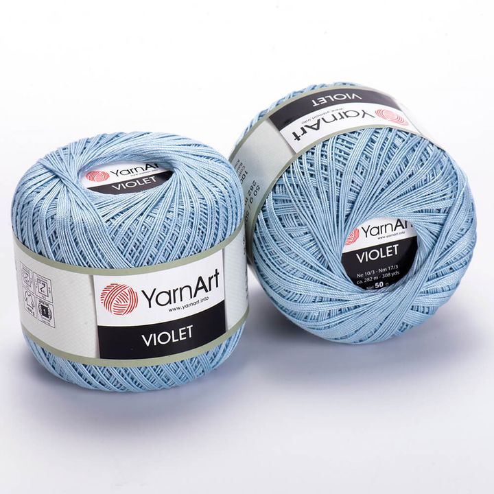 Pamut fonal YarnArt Violet 50 g – 4917 világos kék