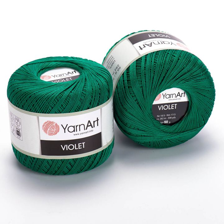 Pamut fonal YarnArt Violet 50 g – 6334 zöld