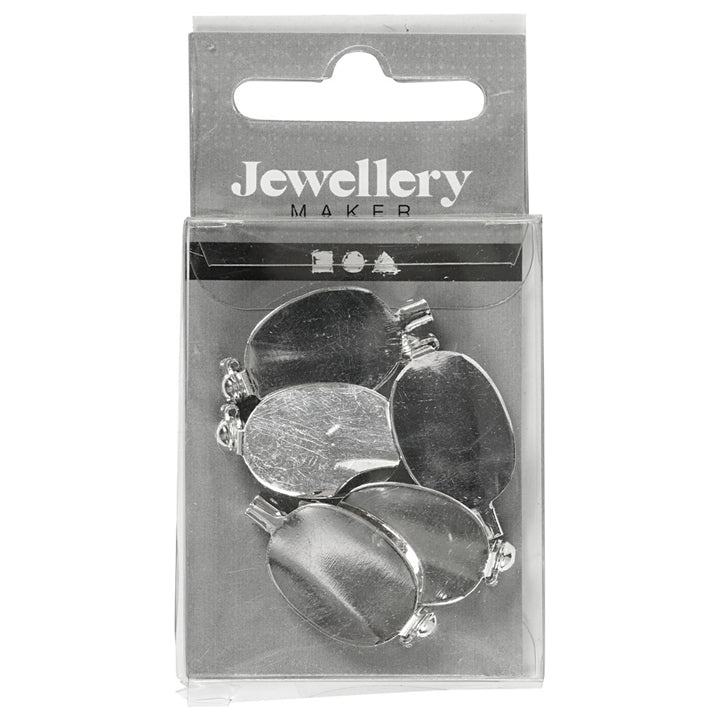 Bross alap ezüst színű 20 x 15 mm - 5 db