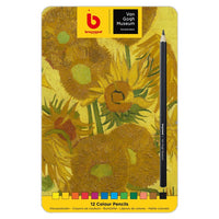 Bruynzeel Van Gogh Múzeum színes ceruzák - Napraforgók fémdobozban 12 db (1)