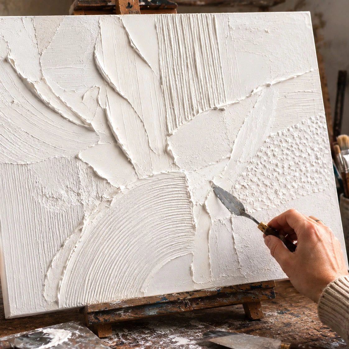 Absztrakt texturált kép ARTMIE Butter Fine modellezőpasztával