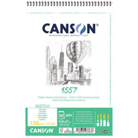CANSON 1557 vázlattömb 120 g/m² A5 30 lap spirálkötés