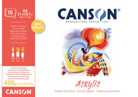 Canson akril festőtömb CP Natural White 400 g/m² - 10 lap, 24 x 33 cm