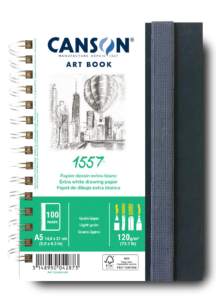 Canson Art Book 1557 keményfedeles vázlatfüzet – A5, 120 g, 50 lap