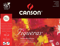 Canson Figueras olaj- és akriltömb 290 g, 10 lap, 33 x 41 cm