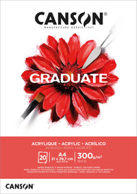 Canson Graduate akril festőtömb 300 g 20 lap A4 ragasztott