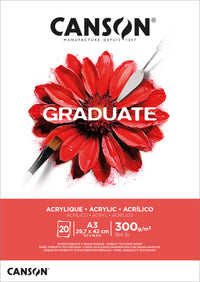 CANSON Graduate akrilfestő tömb 300 g 20 lap A3 ragasztott