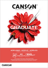 CANSON Graduate akrilfestő tömb 300 g/m² - 20 lap, A5