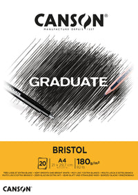 CANSON Graduate Bristol rajztömb 180 g/m² A4 - 20 lap, ragasztott