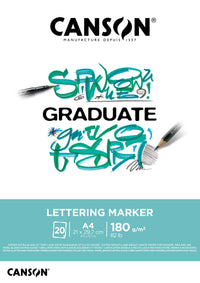 CANSON Graduate Lettering Marker tömb feliratozáshoz és filctollakhoz 180 g/m² - A4, 20 lap