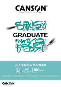 Canson Graduate Lettering Marker tömb 180 g/m² - 20 lap, A3 ragasztott