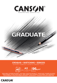 Canson Graduate vázlattömb 96 g/m² 40 lap A3 ragasztott