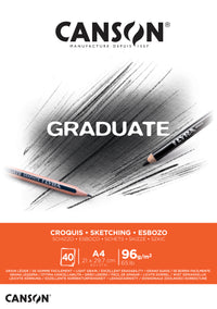 CANSON Graduate vázlattömb 96 g/m² A4 ragasztott - 40 lap